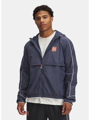 1389825-044 Ua Run 96 Jacket Fitted Gri Erkek Zip Ceket