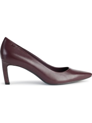 Bordo Kadın Deri Stiletto K3496787