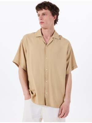 Jack & Jones Rahat Bej Erkek Gömlek 12269086_JJEURBAN Edge Resort Shırt