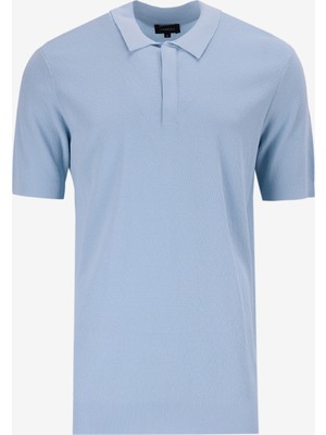 Açık Mavi Erkek Regular Fit Jakarlı Kazak FC5SM-KZK 2565