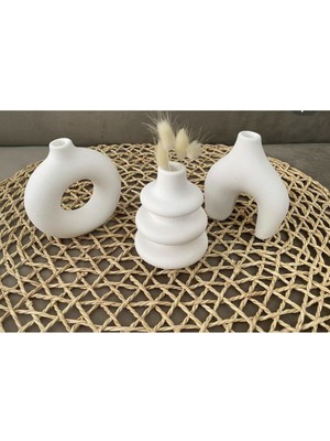 Minimal Vazo Set 3 Lü Dekoratif Obje