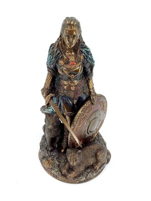 Mitolojik Viking Nors Tanrıçası Freya Biblosu | Nors Mitolojisi Dekoratif Obje | Mitolojik Hediye