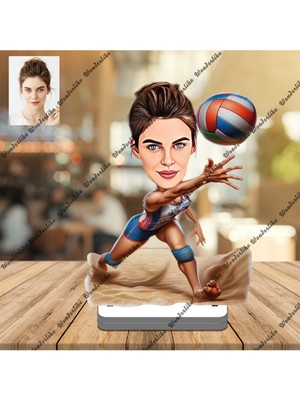 Voleybolcu 3D Ahşap Biblo,sevgiliye Hediye,doğum Günü Hed