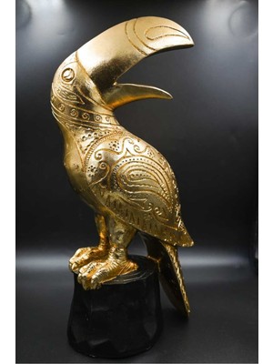 Toucan Biblo (Tukan Kuşu) 14.5X9.5X30.5 cm Gold