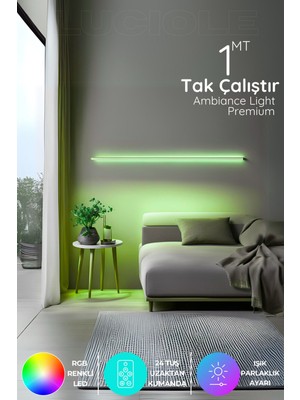 LED Abajur Çok Renkli Soft Ambiance Light Uzaktan Kumanda Tak Çalıştır