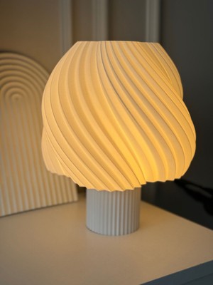 3D Dekoratif Modern Tasarımlı Şık ve Zarif  Sahra Yıldızı Krema Abajur Aydınlatma