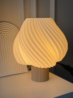 3D Dekoratif Modern Tasarımlı Şık ve Zarif  Sahra Yıldızı Krema Abajur Aydınlatma