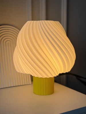 3D Dekoratif Modern Tasarımlı Şık ve Zarif  Sahra Yıldızı Krema Abajur Aydınlatma