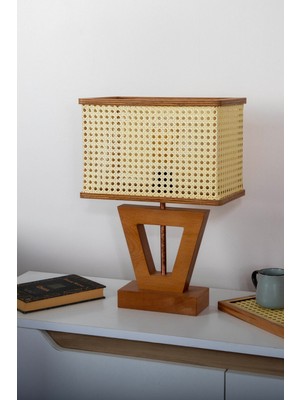 Istanbul Serisi Niantaşı Hazeranlı Ahşap Abajur