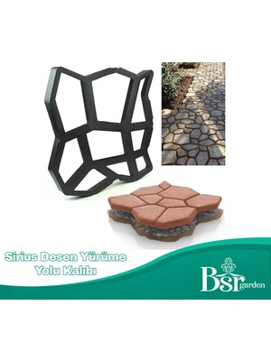 Bahçe Taş Kalıp Beton Kalıbı Zemin Kaplama Kalıbı 42x40 Cm Sirius Desen / 1 Adet / Bsrgarden