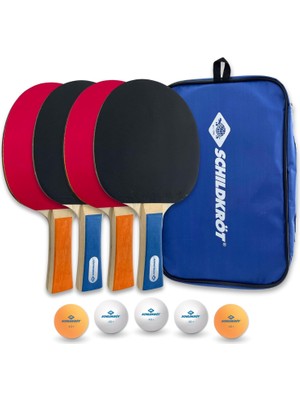 Donic Hobby Set Masa Tenisi Seti ( 4 Raket + 5 Top + Taşıma Çantası)