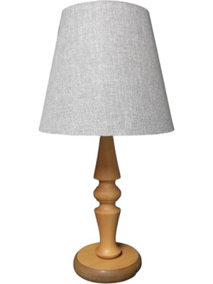 Ahşap Ayaklı Yatak Odası Abajuru