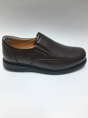 Tagy  Deri Yazlık Kahverengi Bağcıksız Rahat Kalıp Erkek Ayakkabı C-825117TGY