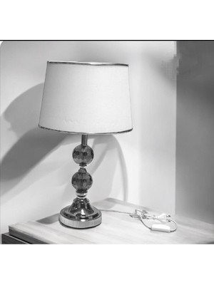 2 Li Kristal Taşlı Abajur