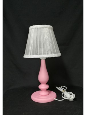 Ahşap Ayaklı Kız Çocuk Odası Bebek Odası Abajuru