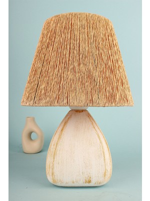 Serre Handmade Seramik Abajur Natural