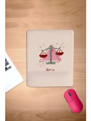 Karmat Dikdörtgen, Libra, Terazi Burcu, Burçlar, Mousepad, Bilgisayar ve Laptop Aksesuarı, Ergonomik Dizayn