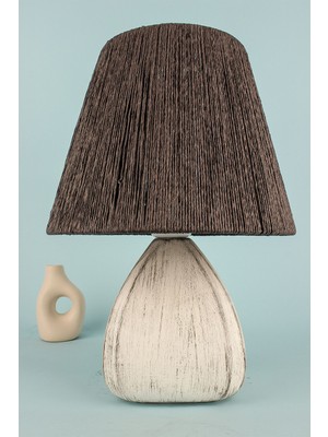 Serre Handmade Seramik Abajur Siyah