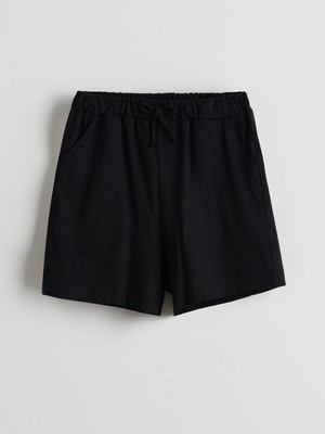 Beli Lastikli Kız Çocuk Şort