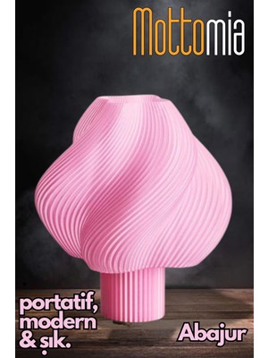 Sugar Candy Creme Limited Edition Modern ve Minimal Dekoratif Abajur - Kablolu gece ve Masa lambası