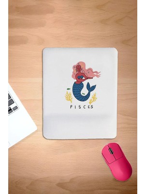 Karmat Dikdörtgen, Pisces, Bilek Destekli, Konforlu Mousepad, Ergonomik Dizayn, Oyuncular Iiçinmousepad, Bilgisayar Aksesuarı
