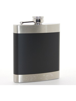 Paslanmaz Çelik Tekli 7 Oz Matara Siyah