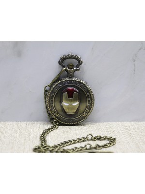 Iron Man Tasarımlı Köstekli Saat