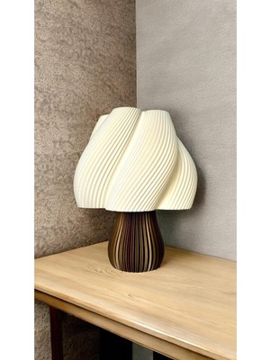 Luminaura Modern Tasarımlı Şık Abajur | Dekoratif Masa Lambası Yatak Odası, Salon ve Ofis Aydınlatm