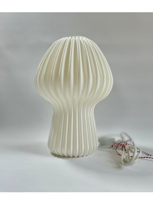 Mantar Modern Tasarımlı Şık Abajur | Dekoratif Masa Lambası Yatak Odası, Salon ve Ofis Aydınlatma