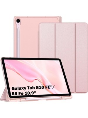 M.TK Moveteck Samsung Galaxy Tab S9 FE / S10 Fe / S10 Lite 10.9inç Uyumlu Kılıf Flip Cover S Pen Kalem Bölmeli Slim Pc Case sm-X400