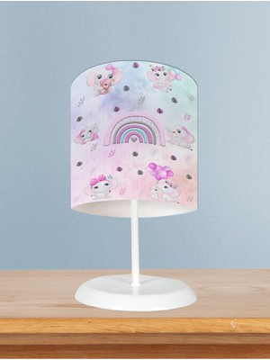 Bebek ve Çocuk Odası Seksek ve Fil Desenli Abajur