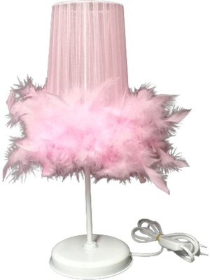 Tüylü Erkek Kız Çocuk Odası Yatak Odası Abajuru Renk Seçenekli