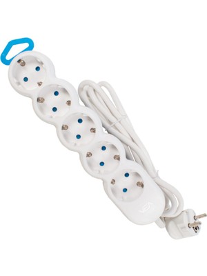 VE-2S5N 5li 2 Metre Kablolu Grup Priz