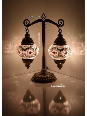 Adalet,terazi, Dekoratif Hediyelik Mozaik Masa Lambası Abajur MODEL21