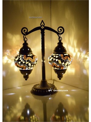Adalet,terazi, Dekoratif Hediyelik Mozaik Masa Lambası Abajur Model6