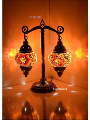 Adalet,terazi, Dekoratif Hediyelik Mozaik Masa Lambası Abajur Model8