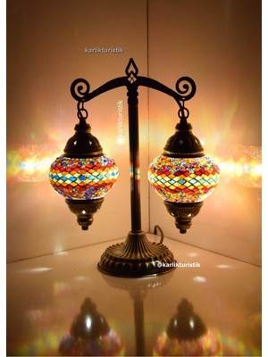 Adalet,terazi, Dekoratif Hediyelik Mozaik Masa Lambası Abajur Model9