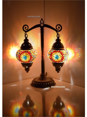 Adalet,terazi, Dekoratif Hediyelik Mozaik Masa Lambası Abajur Model1