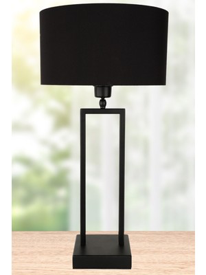 Santarino Masa Lambası Siyah Siyah Şapka No: 1