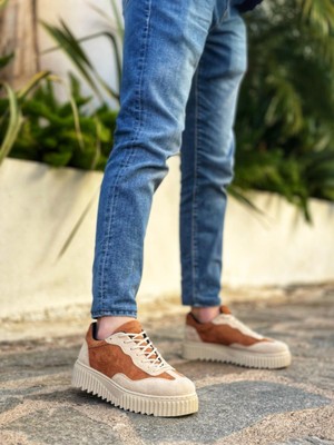 BA0802 Boa Taba Süet Yüksek Taban Erkek Günlük Ayakkabı