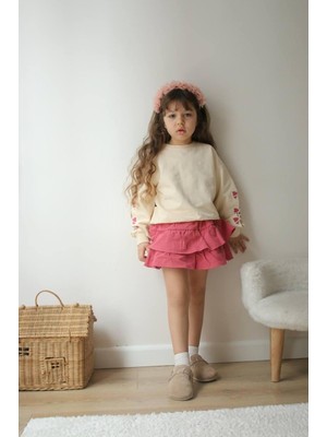 Starry Couture Fiyonk Kollu Üst ve Etekli Kız Çocuk Takımı