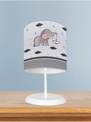 Bebek ve Çocuk Odası Fil ve Tavşan Desenli Abajur