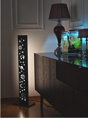 Gezegen Motifli Dekoratif Lambader