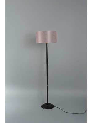 Vica Metal Lambader Siyah-Gül Kurusu (38 x 38 x 145  cm )