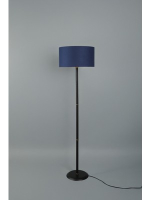 Vica Metal Lambader Siyah-Lacivert (38 x 38 x 145  cm )