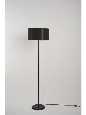 Venus Metal Lambader Siyah-Krom (38 x 38 x 145  cm )