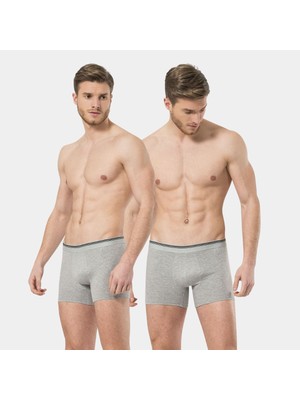 Türen Erkek Likralı Boxer (2'li Paket) 126/GRI