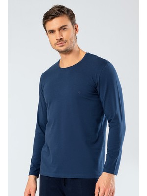 Cacharel Erkek Uzun Kollu T-Shirt 1333/İNDIGO