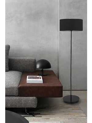 Siyah Metal Lambader Kumaş Silindir Şapka 7708