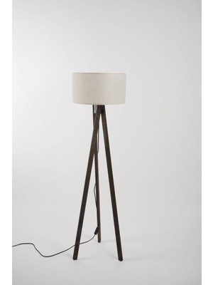 Pier Lambader Kahverengi-Beyaz Kırcıllı (38 x 38 x 140  cm )